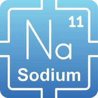 Sodium Glyph Gradient Icon vector