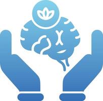 Brain Glyph Gradient Icon vector
