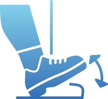 Toe Drop Glyph Gradient Icon vector