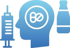 Addiction Glyph Gradient Icon vector