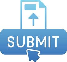 Submit Glyph Gradient Icon vector