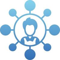 Remote Access Glyph Gradient Icon vector
