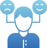 Emotions Glyph Gradient Icon vector