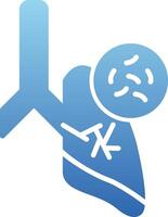 Germs In Lungs Glyph Gradient Icon vector