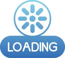 Loading Glyph Gradient Icon vector