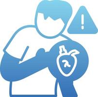 Heart Attack Glyph Gradient Icon vector