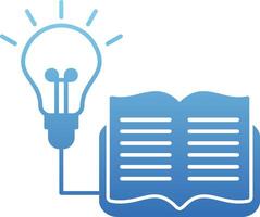 Lifelong Learning Glyph Gradient Icon vector