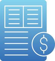 Bookkeeper Glyph Gradient Icon vector