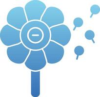 Pollen Allergy Glyph Gradient Icon vector