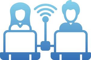 Remote Access Glyph Gradient Icon vector