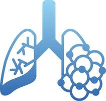 Bronchiectasis Glyph Gradient Icon vector