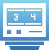 Lap Counters Glyph Gradient Icon vector