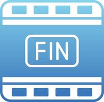 The End Glyph Gradient Icon vector