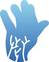 Hand Nerves Glyph Gradient Icon vector