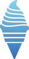 Ice Cream Glyph Gradient Icon vector