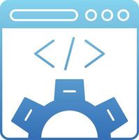 Web Design Glyph Gradient Icon vector