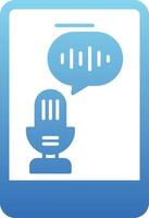 Voice Recognition Glyph Gradient Icon vector