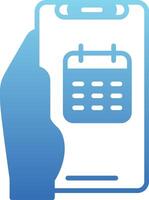 Calendar Glyph Gradient Icon vector