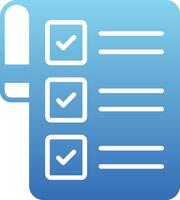 Checklist Glyph Gradient Icon vector