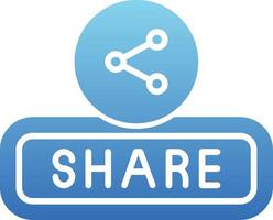 Share Glyph Gradient Icon vector