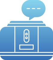 Virtual Assistant Glyph Gradient Icon vector