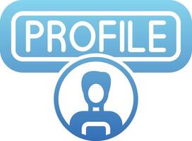 User Profile Glyph Gradient Icon vector