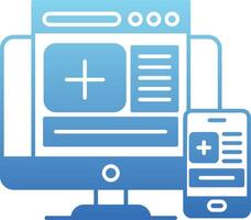 Responsive Glyph Gradient Icon vector