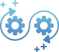 Devops Glyph Gradient Icon vector