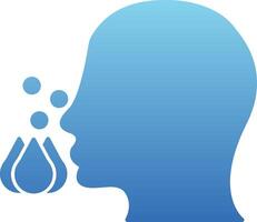 Pollen Allergy Glyph Gradient Icon vector