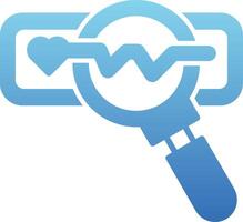 Heart Rate Observation Glyph Gradient Icon vector