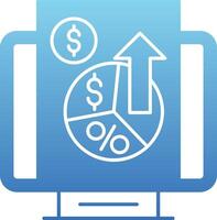 Profit Margin Glyph Gradient Icon vector