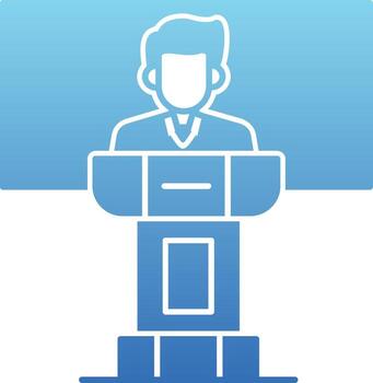 Lecture Glyph Gradient Icon vector