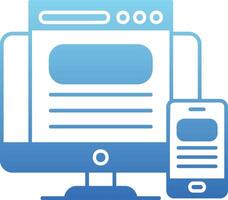 Responsive Design Glyph Gradient Icon vector