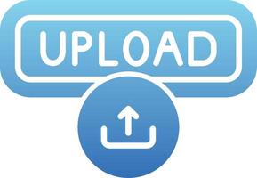 Upload Glyph Gradient Icon vector