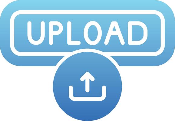 Upload Glyph Gradient Icon