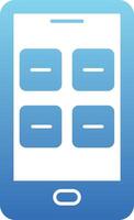 Mobile Phone Glyph Gradient Icon vector