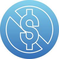 No Sales Glyph Gradient Icon vector