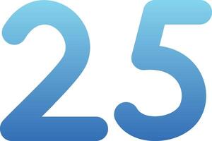Twenty five Glyph Gradient Icon vector