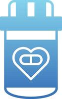 Heart Medicine Glyph Gradient Icon vector