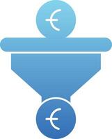 Sales PipeGlyph Gradient Glyph Gradient Icon vector