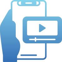 Videoplayer Glyph Gradient Icon vector