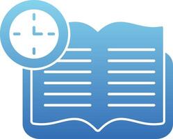 Continuous Learning Glyph Gradient Icon vector