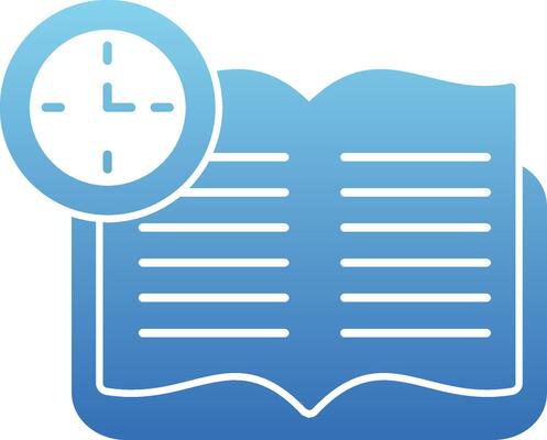Continuous Learning Glyph Gradient Icon