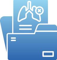 Tuberculosis Folder Glyph Gradient Icon vector