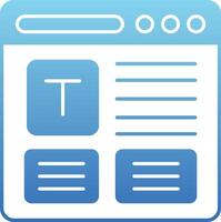 Website Builder Glyph Gradient Icon vector