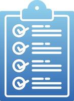 Checklist Glyph Gradient Icon vector