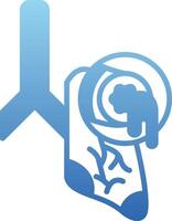 Bronchiectasis Glyph Gradient Icon vector