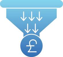 Sales PipeGlyph Gradient Glyph Gradient Icon vector