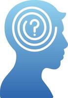 Confusion Glyph Gradient Icon vector