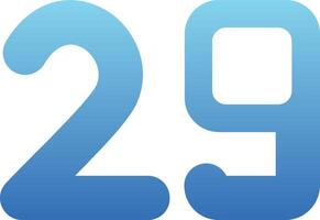 Twenty nine Glyph Gradient Icon vector